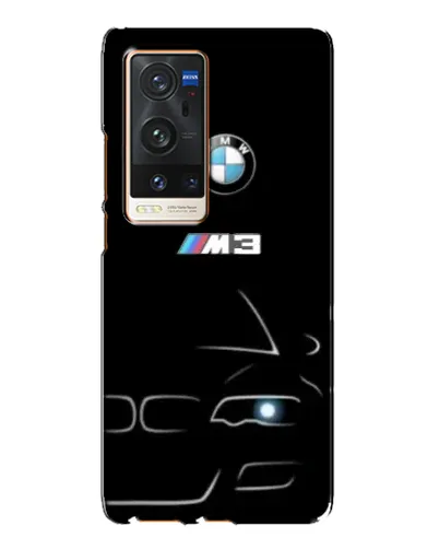 Чехол для Vivo X60 Pro Plus с картинкой «Минималистичный принт BMW M3»