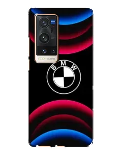 Чехол для Vivo X60 Pro Plus с картинкой «Логотип BMW и неоновые дуги»