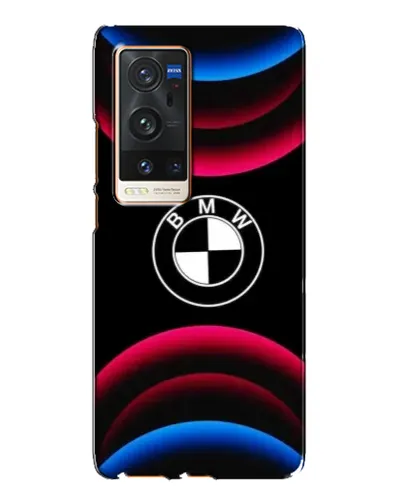 Чехол для Vivo X60 Pro Plus с картинкой «Логотип BMW и неоновые дуги»