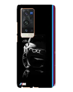 Чехол для Vivo X60 Pro Plus с картинкой «Силуэт BMW в темноте»