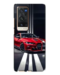 Чехол для Vivo X60 Pro Plus с картинкой «Красная BMW на дороге»