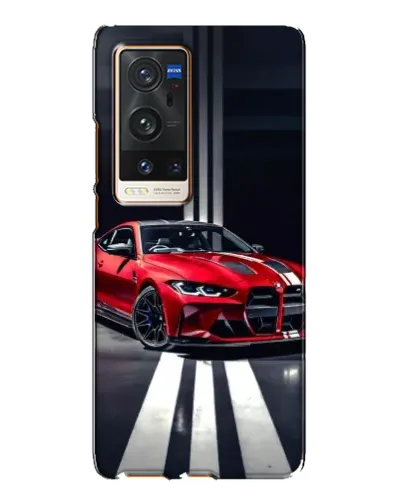Чехол для Vivo X60 Pro Plus с картинкой «Красная BMW на дороге»