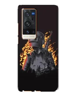 Чохол для Vivo X60 Pro Plus з картинкою «PUBG — вогняний силует»