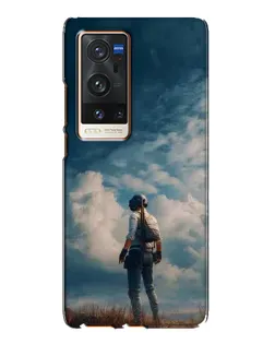 Чохол для Vivo X60 Pro Plus з картинкою «Герой PUBG на скелі»