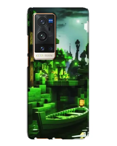 Чехол для Vivo X60 Pro Plus с картинкой «Minecraft лесной пейзаж»