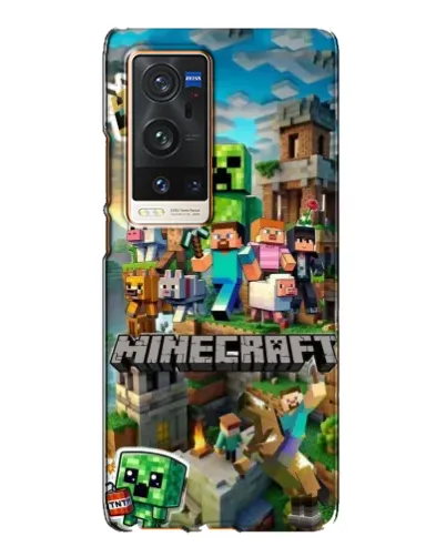 Чехол для Vivo X60 Pro Plus с картинкой «Замок Minecraft»