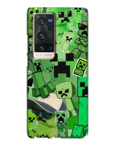 Чехол для Vivo X60 Pro Plus с картинкой «Криперы Minecraft»