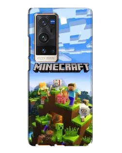 Чохол для Vivo X60 Pro Plus з картинкою «Minecraft класичний світ»