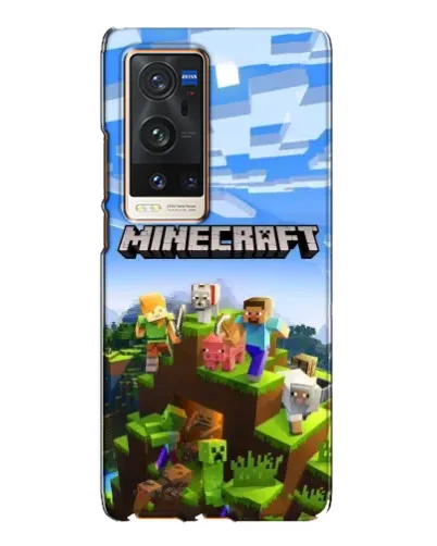 Чехол для Vivo X60 Pro Plus с картинкой «Minecraft классический мир»