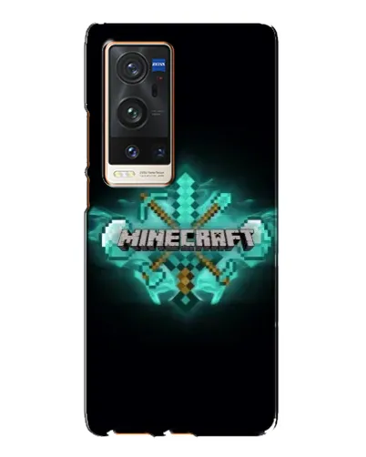 Чехол для Vivo X60 Pro Plus с картинкой «Minecraft Diamond лого»