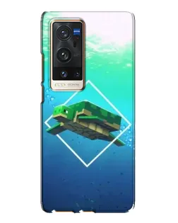Чохол для Vivo X60 Pro Plus з картинкою «Черепаха Minecraft»