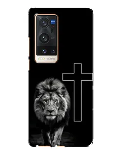 Чехол для Vivo X60 Pro Plus с картинкой «Лев и Крест»