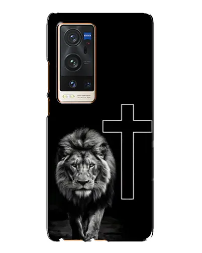 Чехол для Vivo X60 Pro Plus с картинкой «Лев и Крест»