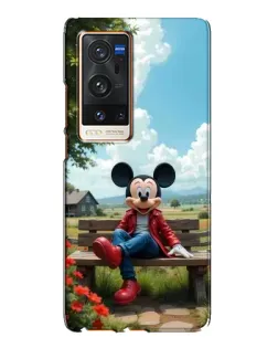 Чехол для Vivo X60 Pro Plus с картинкой «Микки на скамейке»