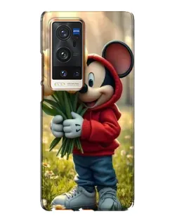Чехол для Vivo X60 Pro Plus с картинкой «Микки с тюльпанами»