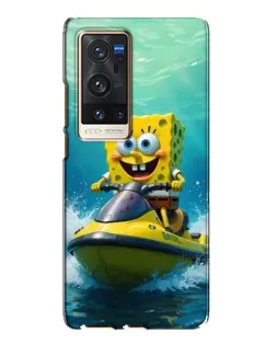 Чохол для Vivo X60 Pro Plus з картинкою «Спанч Боб на гідроциклі»