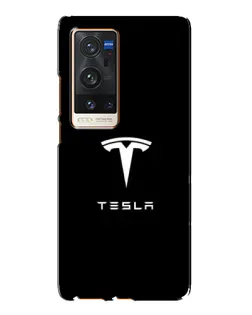 Чохол для Vivo X60 Pro Plus з картинкою «Tesla White Logo»