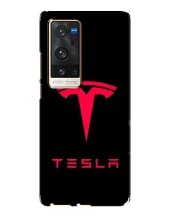Чохол для Vivo X60 Pro Plus з картинкою «Tesla Red Logo»