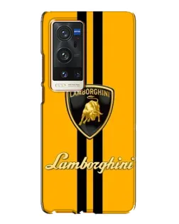 Чохол для Vivo X60 Pro Plus з картинкою «Lamborghini Stripe жовтий»