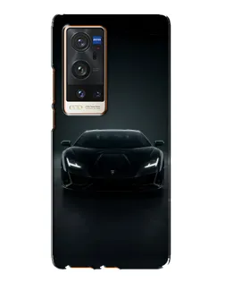 Чохол для Vivo X60 Pro Plus з картинкою «Чорний Lamborghini Aventador»