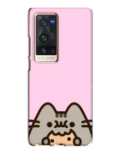 Чохол для Vivo X60 Pro Plus з картинкою «Pusheen та печиво»