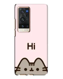 Чехол для Vivo X60 Pro Plus с картинкой «Пушин говорит Hi»