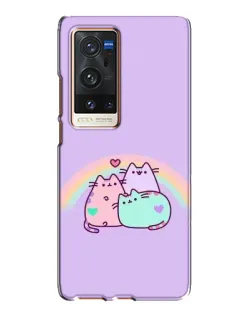 Чехол для Vivo X60 Pro Plus с картинкой «Радужные Пушины»
