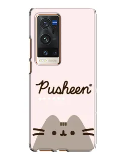 Чехол для Vivo X60 Pro Plus с картинкой «Pusheen логотип»