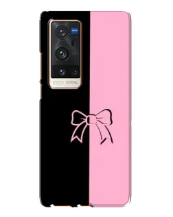 Чехол для Vivo X60 Pro Plus с картинкой «Половинки банта»