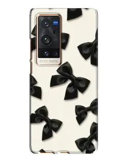 Чехол для Vivo X60 Pro Plus с картинкой «Черные бантики»