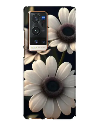 Чехол для Vivo X60 Pro Plus с картинкой «Белые маргаритки макро»