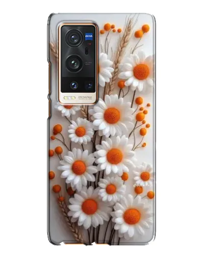 Чехол для Vivo X60 Pro Plus с картинкой «Белые сухоцветы»