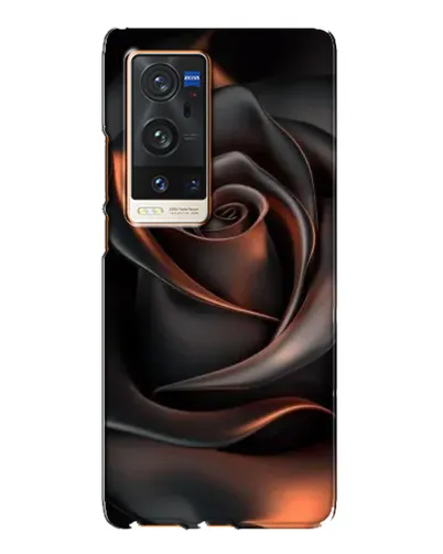 Чехол для Vivo X60 Pro Plus с картинкой «Шелковая черная роза»