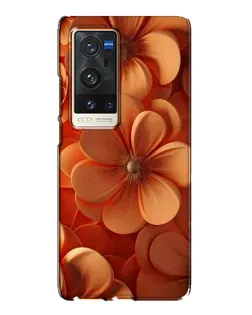Чехол для Vivo X60 Pro Plus с картинкой «Оранжевый макро цветок»