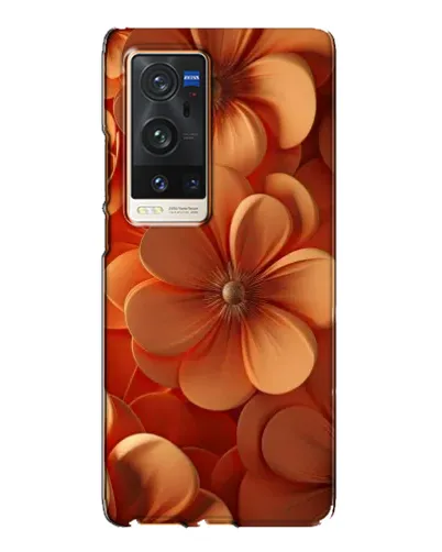 Чехол для Vivo X60 Pro Plus с картинкой «Оранжевый макро цветок»