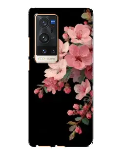 Чехол для Vivo X60 Pro Plus с картинкой «Розовая ветка сакуры»