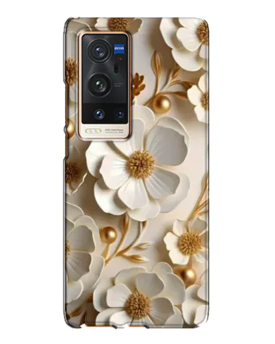 Чехол для Vivo X60 Pro Plus с картинкой «Белие бумажние  цвети»