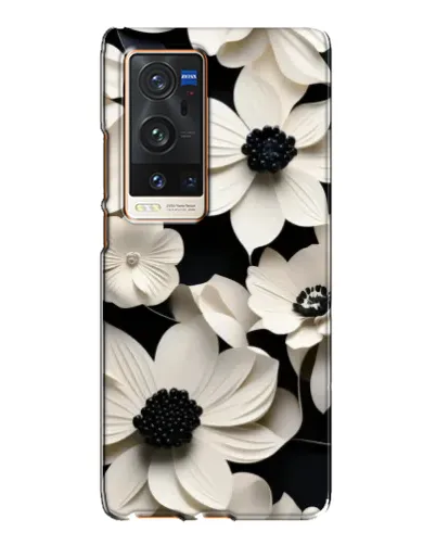 Чехол для Vivo X60 Pro Plus с картинкой «Объемные белые цветы»