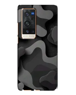 Чохол для Vivo X60 Pro Plus з картинкою «Темний абстрактний камуфляж»