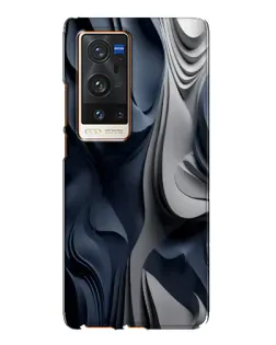 Чохол для Vivo X60 Pro Plus з картинкою «Об'ємні сині складки»