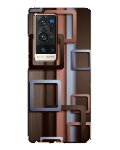 Чохол для Vivo X60 Pro Plus з картинкою «Коричневі об'ємні квадрати» Чохол для Vivo X60 Pro Plus з картинкою «Коричневі об'ємні квадрати»