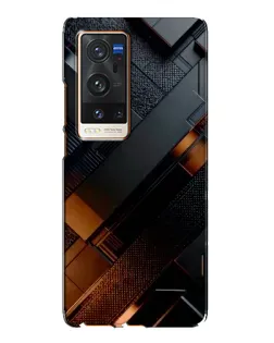 Чохол для Vivo X60 Pro Plus з картинкою «Чорні геометричні блоки»