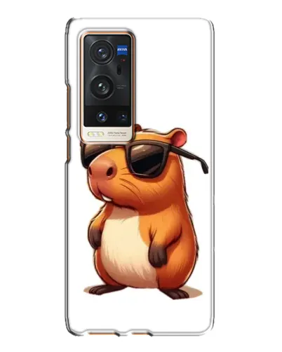 Чохол для Vivo X60 Pro Plus з картинкою «Капібара в окулярах»
