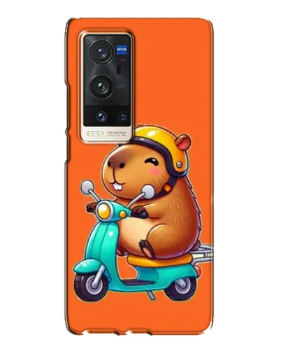 Чохол для Vivo X60 Pro Plus з картинкою «Капібара на скутері»
