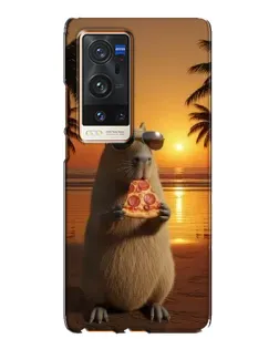 Чохол для Vivo X60 Pro Plus з картинкою «Капібара з піцою» Чохол для Vivo X60 Pro Plus з картинкою «Капібара з піцою»