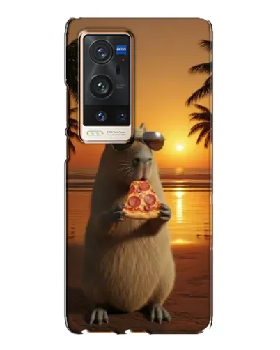 Чохол для Vivo X60 Pro Plus з картинкою «Капібара з піцою»