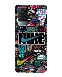 Чохол для Vivo X60 Pro з картинкою «Яскравий колаж Nike»