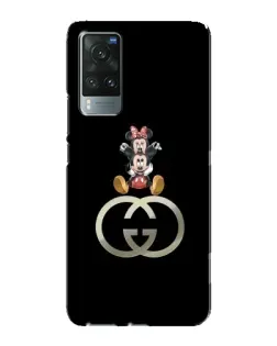 Чехол для Vivo X60 Pro с картинкой «Минни Маус на лого»