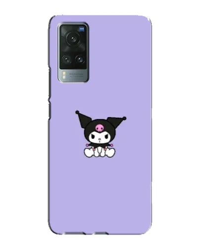 Чехол для Vivo X60 Pro с картинкой «Kuromi — фиолетовый минимализм»