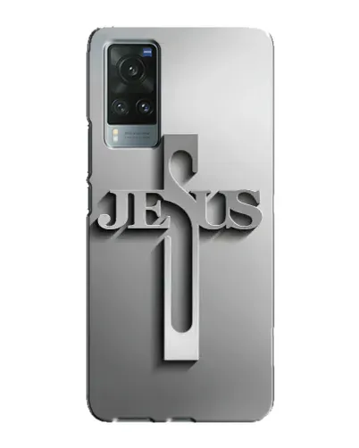 Чохол для Vivo X60 Pro з картинкою «Металевий хрест Jesus» Чохол для Vivo X60 Pro з картинкою «Металевий хрест Jesus»